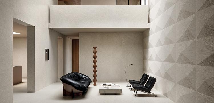 ConceptStone | Emilceramica Gres Porcelánico Ergon Conceptstone Piedra Sala De Estar Grey Nativa,grey Bocciardata,grey Scalpellata Imagen Galería | Emilceramica