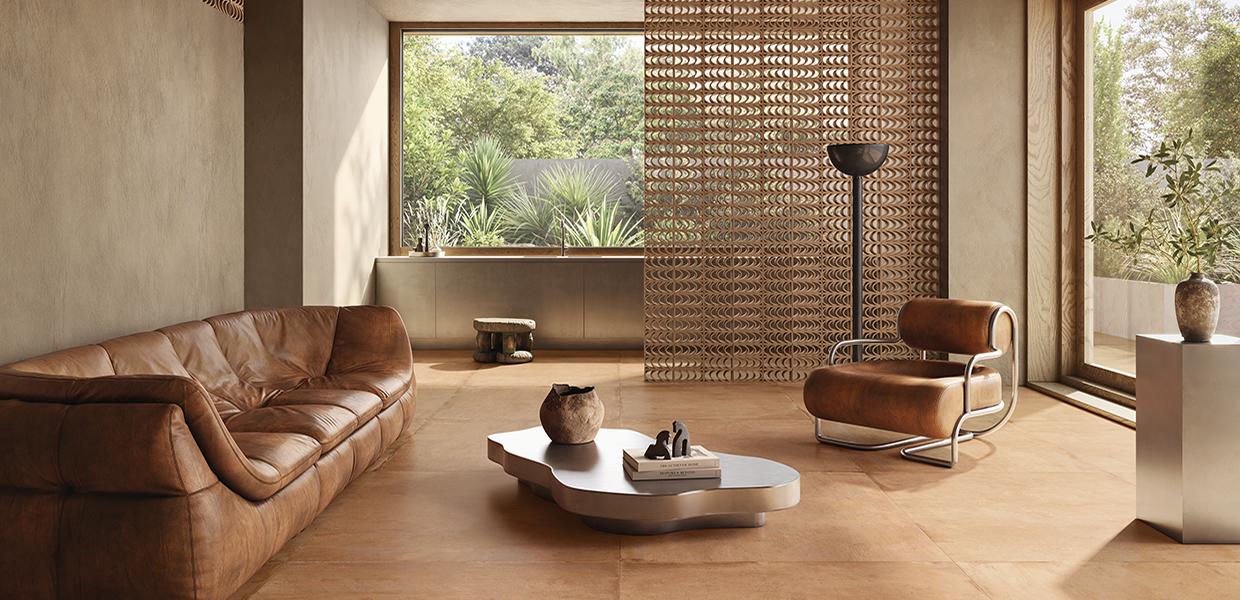 Gres Porcelánico Provenza Fornace Provenza Terracota,ladrillo Sala De Estar Terra Fondo Imagen Galería | Emilceramica Gres Porcelánico Provenza Fornace Provenza Terracota,ladrillo Sala De Estar Terra Fondo Imagen Galería | Emilceramica