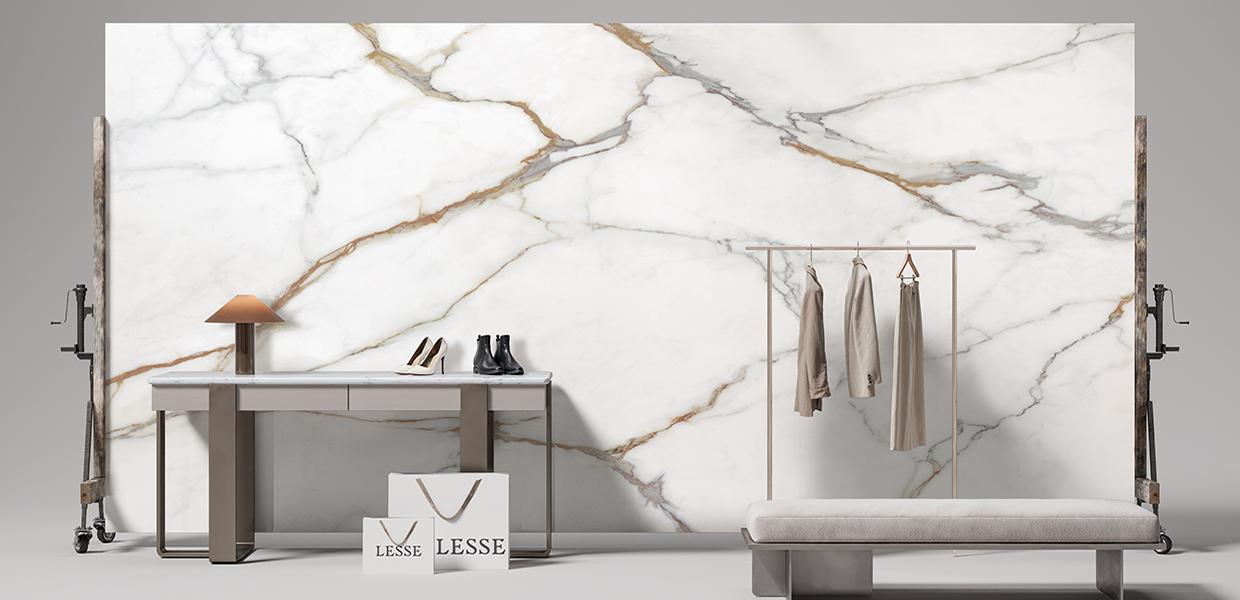Gres Porcelánico Level Level Marmi Mármol Calacatta Oro Imagen Galería | Emilceramica Gres Porcelánico Level Level Marmi Mármol Calacatta Oro Imagen Galería | Emilceramica