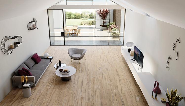 Alter | Emilceramica Gres Porcelánico Provenza Alter Madera Sala De Estar Miele Imagen Galería | Emilceramica
