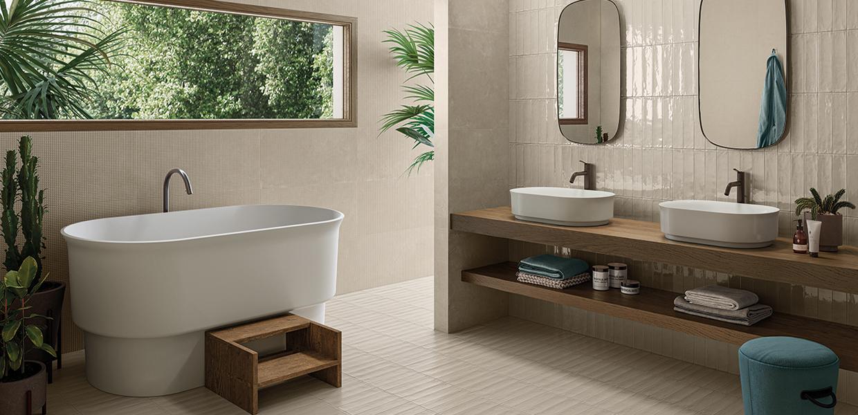 Gres Porcelánico Emil Totalook Ladrillo Baño Sabbia Majolica Lux,sabbia Majolica Matt Imagen Galería | Emilceramica Gres Porcelánico Emil Totalook Ladrillo Baño Sabbia Majolica Lux,sabbia Majolica Matt Imagen Galería | Emilceramica